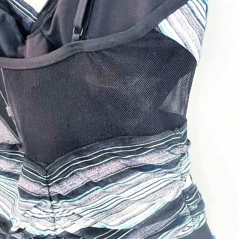 Coco Reef NEW Blue Grotto Sterling V Neck Striped Swimsuit Size 8/32 C/D - Picture 10 of 12